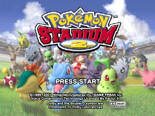 Pokemon Stadium 2 title screen for Nintendo 64